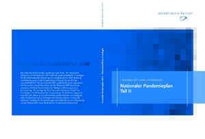 Nationaler Pandemieplan Influenza. Teil II. Wissenschaftlicher Teil