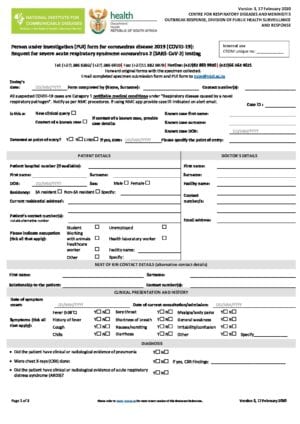 Request for severe acute respiratory syndrome coronavirus 2 (SARS-CoV-2) testing