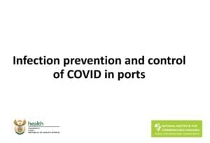 Infection prevention and control  of COVID in ports