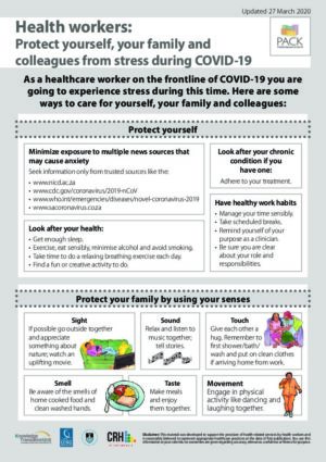 Health workers: Protect yourself, your family and colleagues from stress during COVID-19