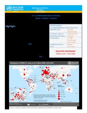 WHO Lebanon COVID-19 - Daily Brief, 23 March 2020