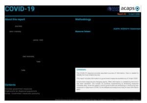 COVID-19 Government measures: Impact on displaced populations