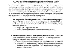 Living with HIV during COVID pandemic
