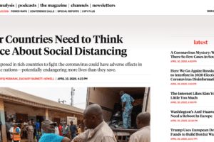 Social Distancing in Poor Countries