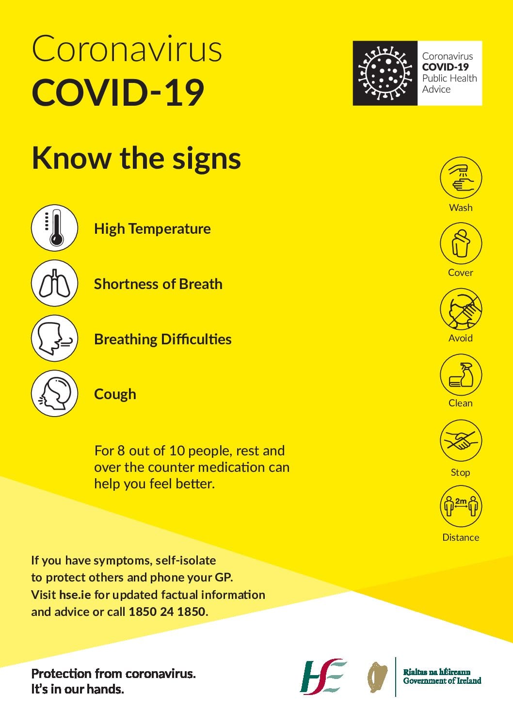 Poster on symptoms, available in many languages