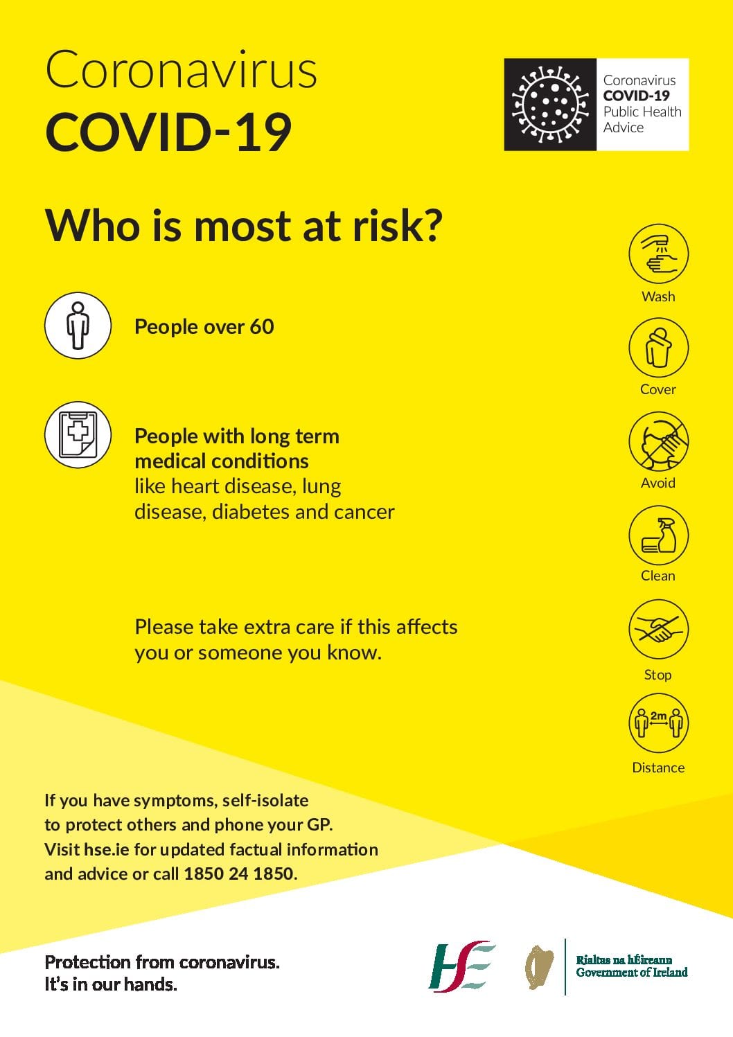 Poster on who is most at risk, available in many languages