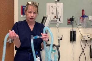 Video on how to use one ventilator to help several patients