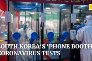 Video-South Korea Phone Booth Corona Test