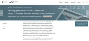 Ensuring Global Access to COVID-19 Vaccines