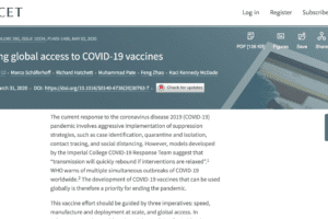 Ensuring Global Access to COVID-19 Vaccines