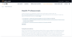 Resource Guide- Health Professionals (Orange County)