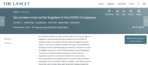 Sex workers must not be forgotten in the COVID-19 response