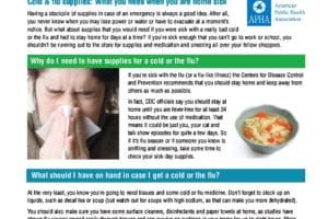 Cold and Flu Supplies: What You Need When You Are Sick at Home