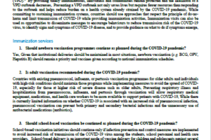 WHO FAQ: Immunization & COVID-19
