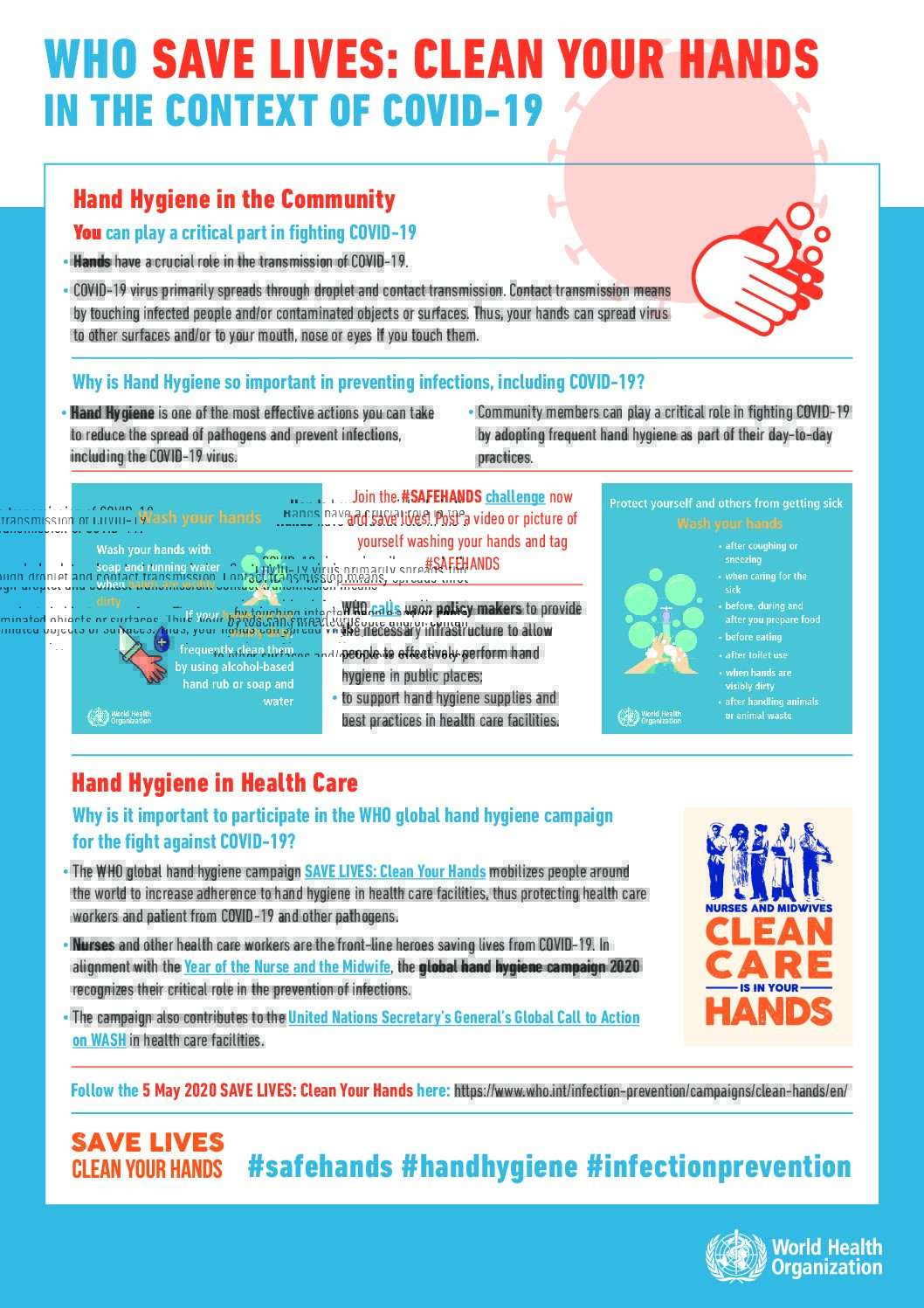 Save Lives - Clean Your Hands (WHO #Safehands Campaign)
